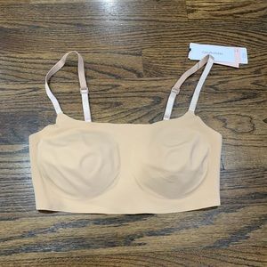 New Calvin Klein Invisibles Wirefree Lightly Lined Bralette Nude Women’s Size S
